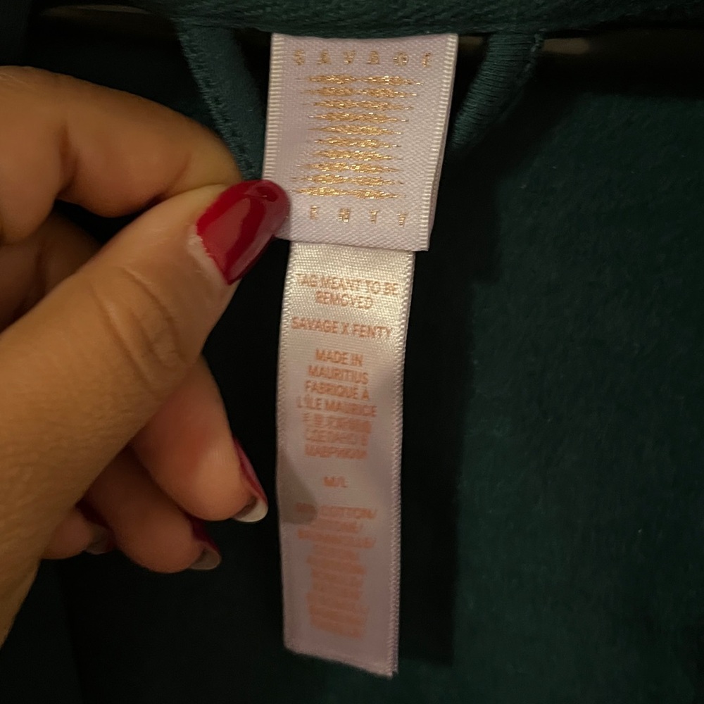 Savage X Fenty Teal Robe - Picture 3 of 4